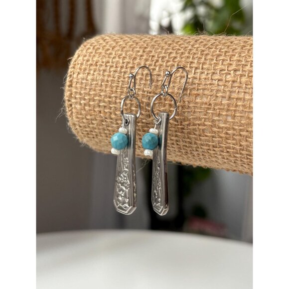 Vintage 1981 Avon Jelly Fruit Spoon Earrings: Up-Cycled Jewelry Dangle Earrings - Picture 3 of 6